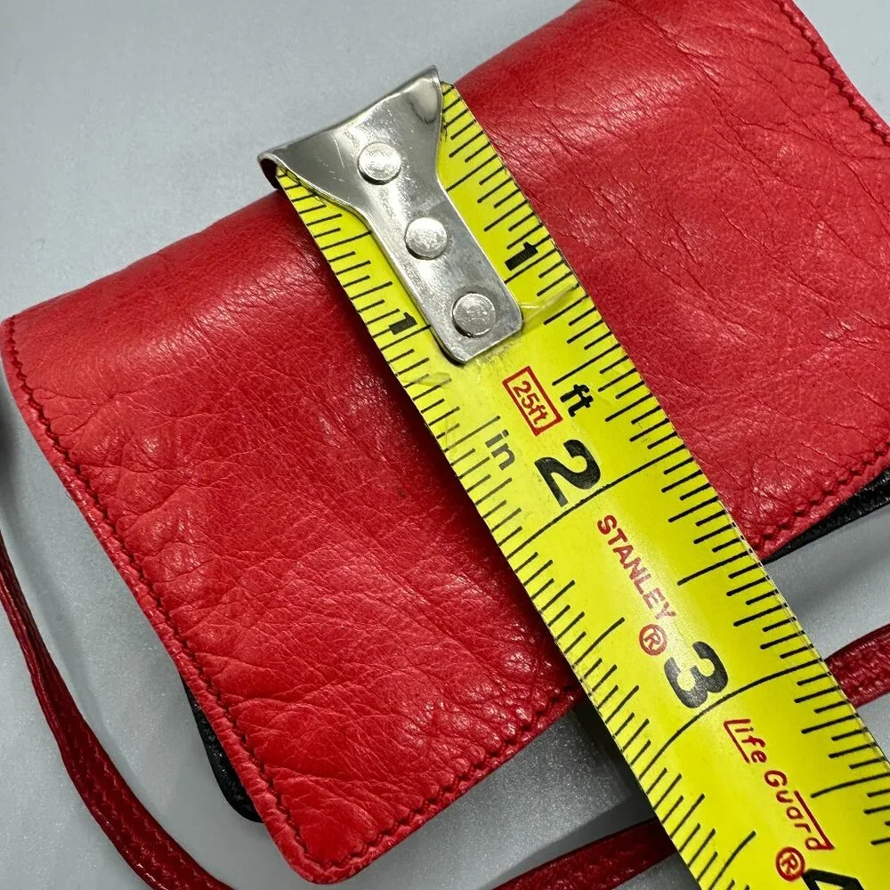 Gucci Red and Black Leather Change Purse Vintage